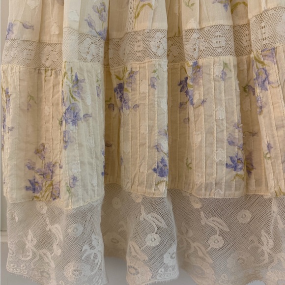 LoveShackFancy Light Yellow and Lavender Floral Dress - Picture 2 of 9